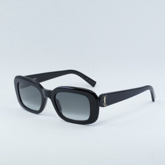 🕶️ New Saint Laurent SLM130 002 Sunglasses - Shiny Black Frame - Picture 5 of 13